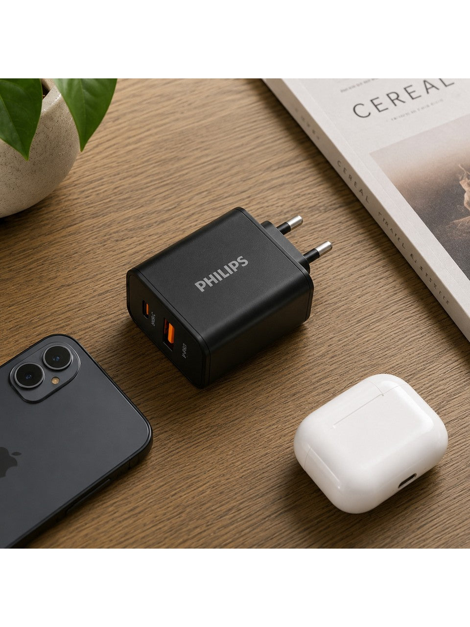 PHILIPS WALL CHARGER 20W 2 PORT